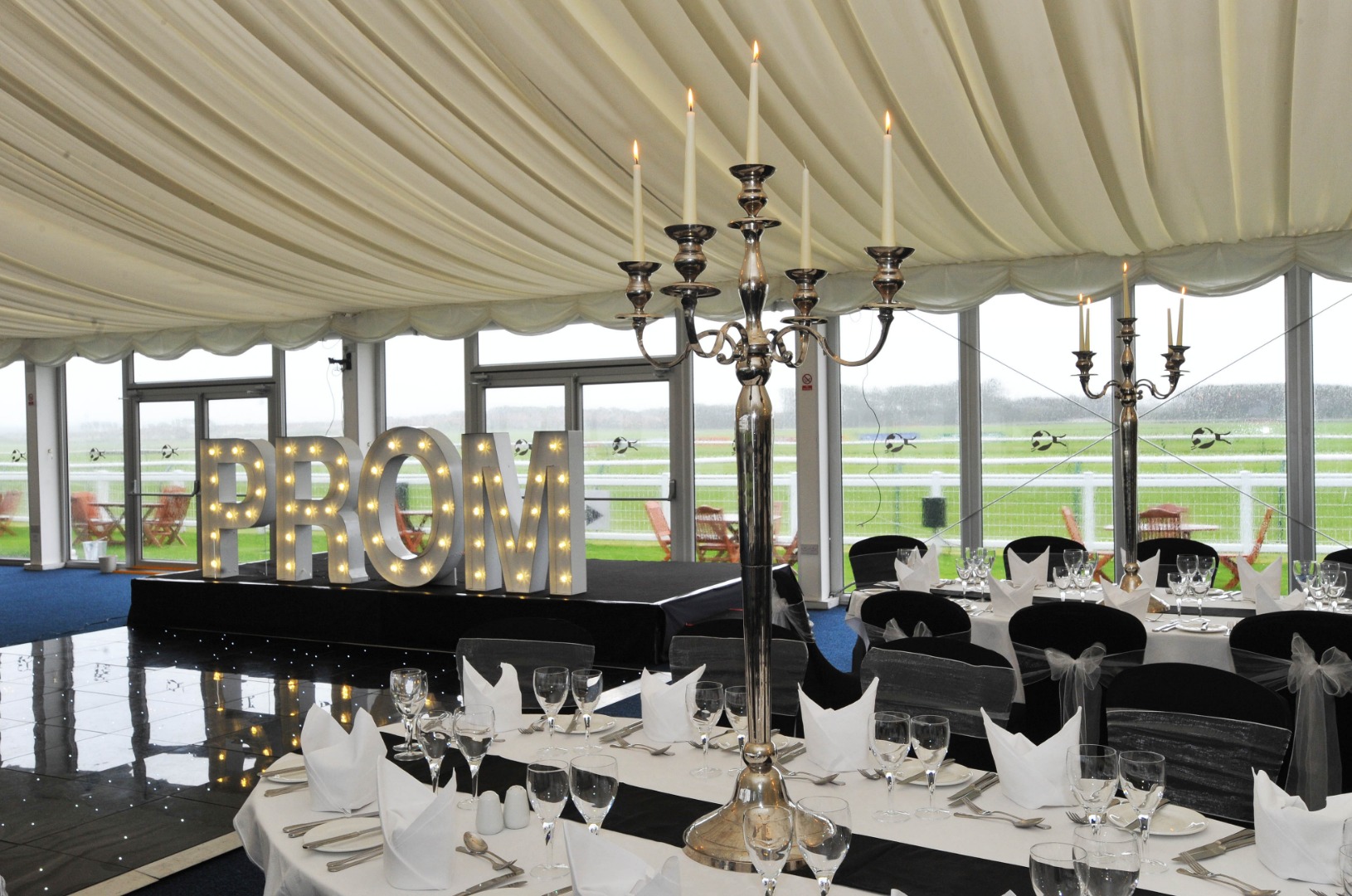 The stunning Paddock Lawn Marquee which can hold up to 250
